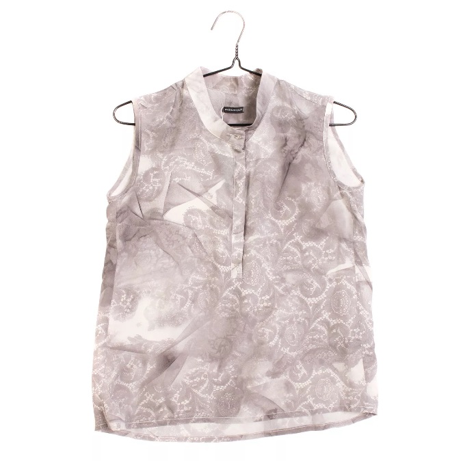 Nwot Insideout 100 Silk Lace Printed Blouse Size S